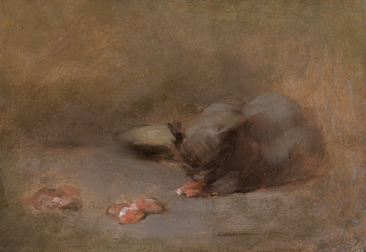 Cat Eating by Eugène Carrière