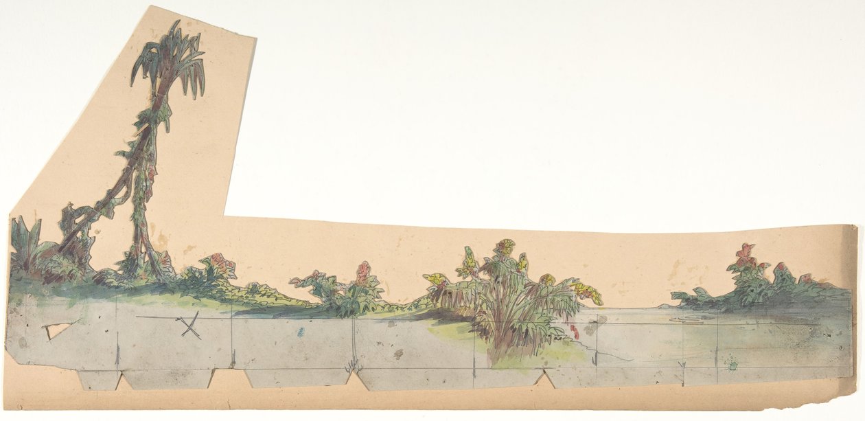 Design for a Stage Set at the Opéra, Paris by Eugene Ciceri