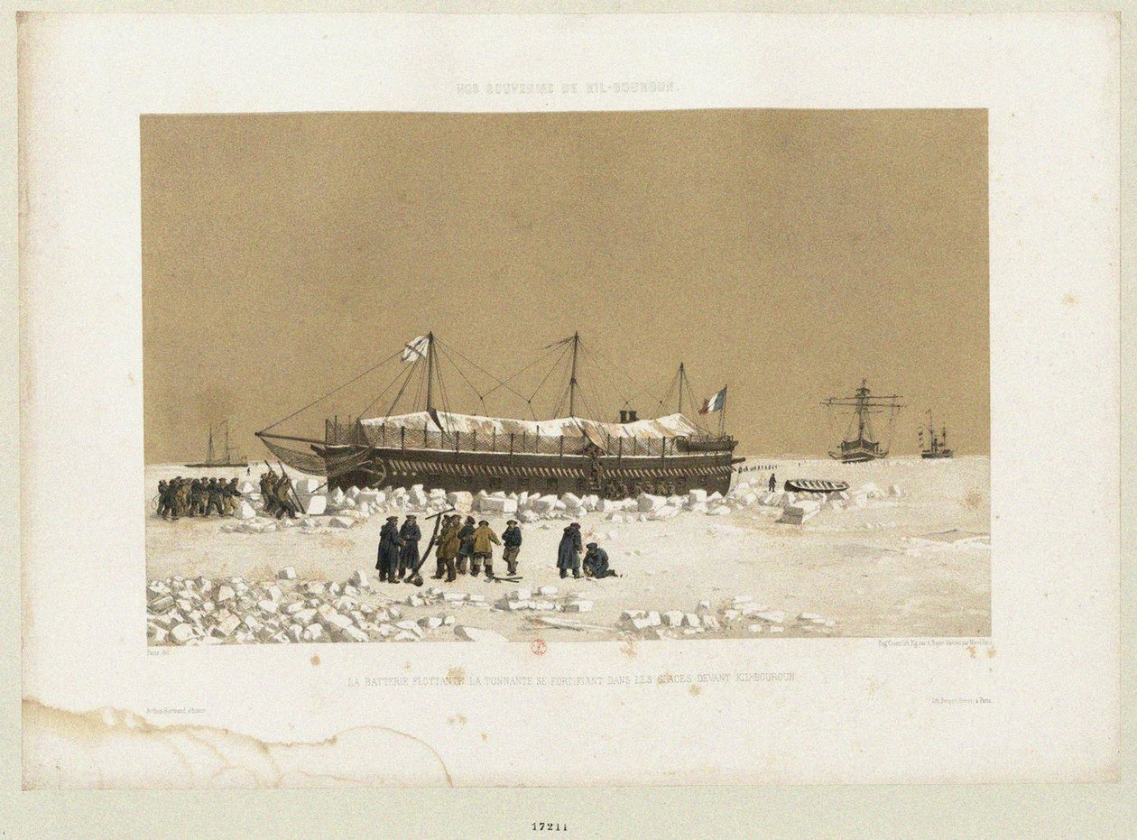 The Floating Battery Tonnante in the Ice Near Kinburn by Eugene Ciceri