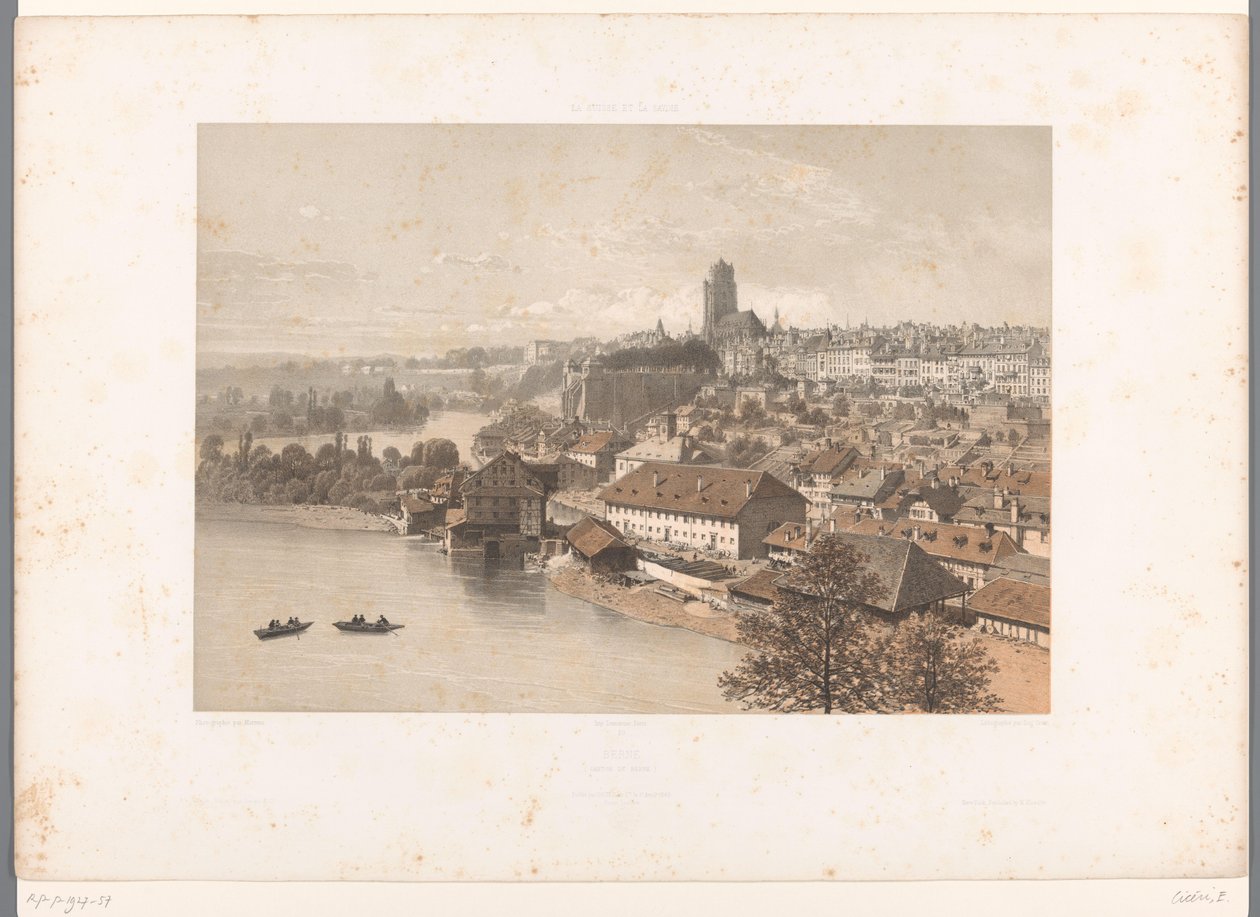 View of Bern (series: Views in Switzerland and Savoy) by Eugene Ciceri
