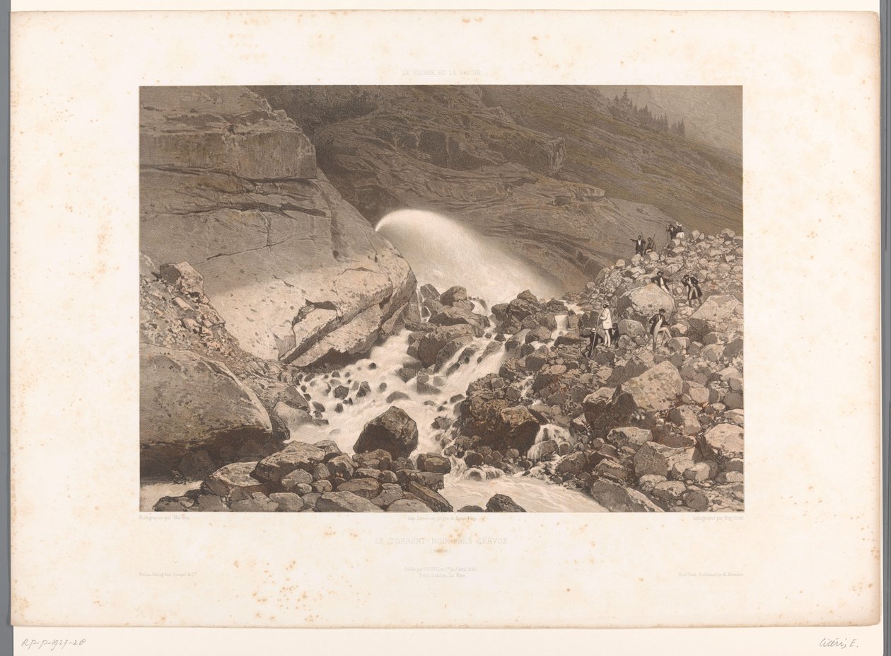 View of a Torrent near Servoz by Eugene Ciceri