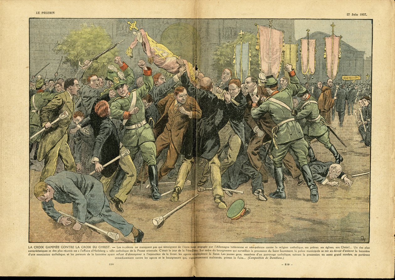 The cross gammee against the cross of Christ in Hitlerian Germany by Eugene Damblans