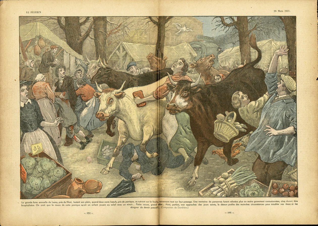 The great annual fair of Lezay near Niort by Eugene Damblans
