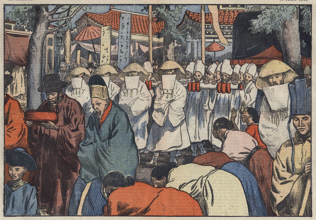 The funeral of the former Emperor of Korea, Prince Yi (illustration of Damblans in 