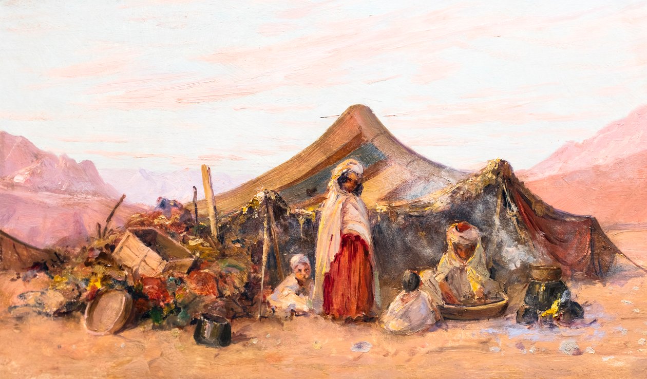 Nomad Camp in Southern Algeria by Eugene Deshayes