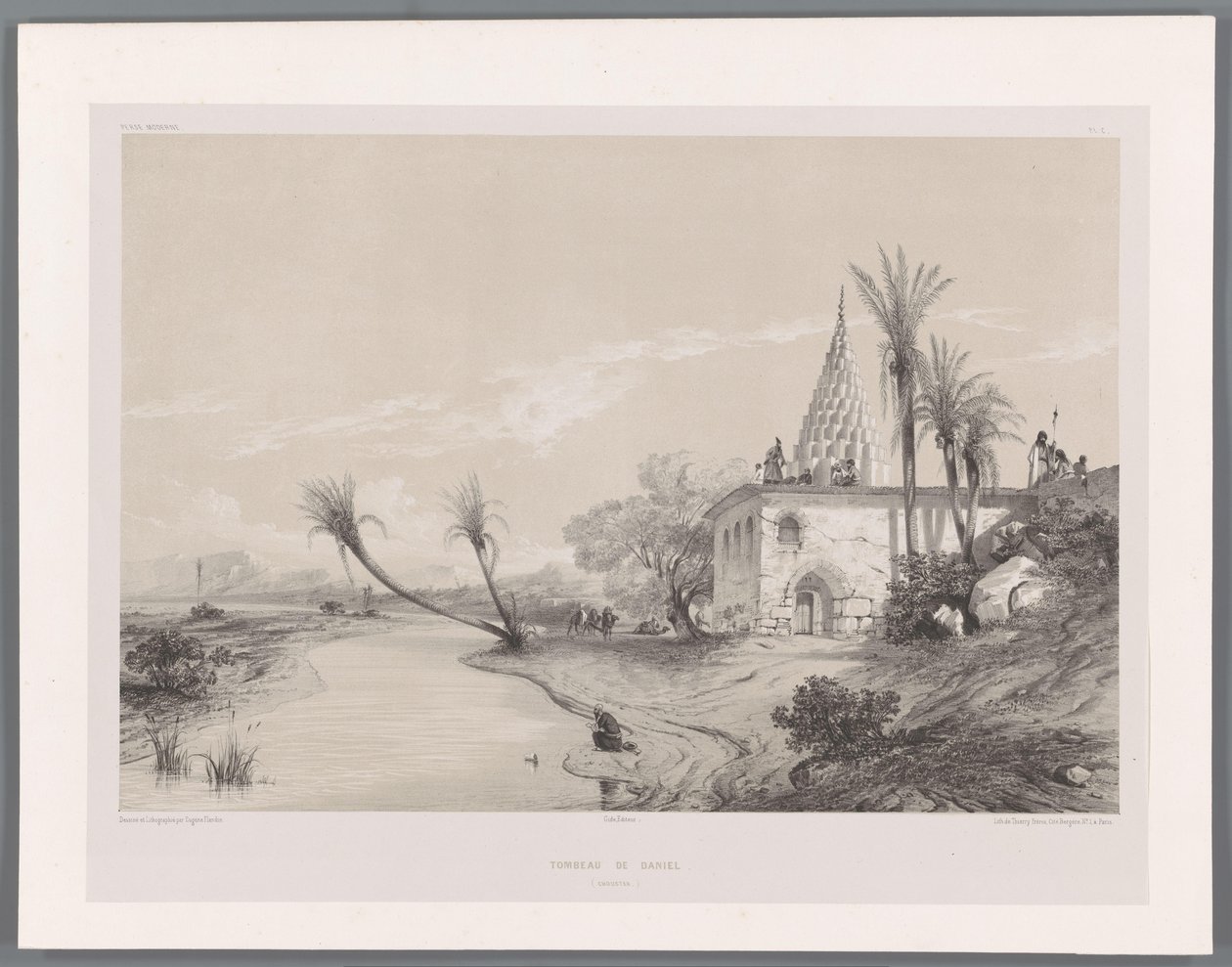 Shush-Daniel in Susa, Iran (Tomb of Daniel) (Persian Landscapes) by Eugene Flandin