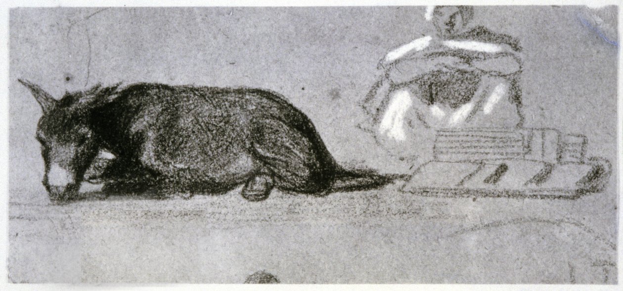 Donkey in the Sahel by Eugène Fromentin
