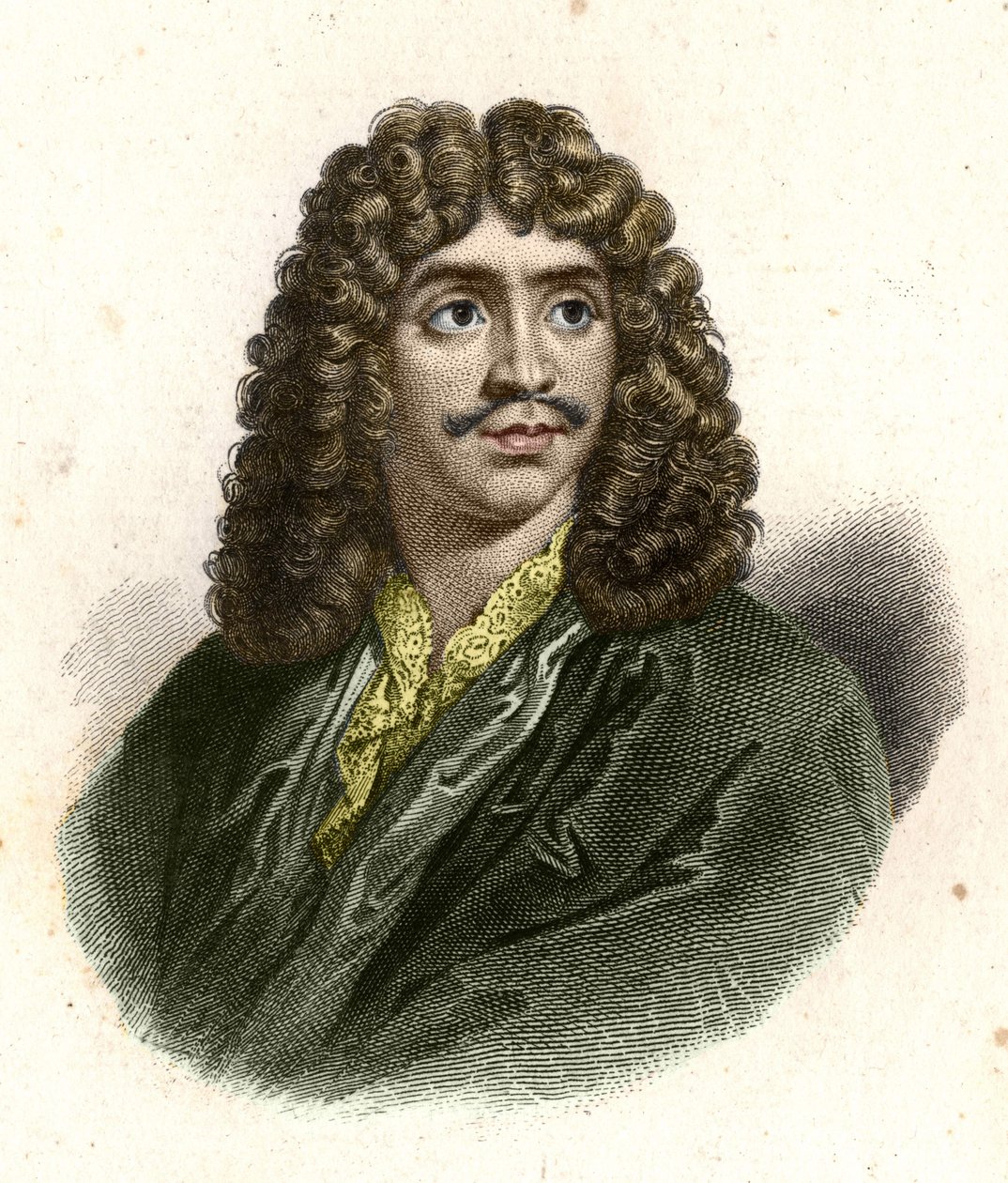 Jean Baptiste Poquelin dit Molière (1622 - 1673) engraved by Giraut by Eugene Giraud