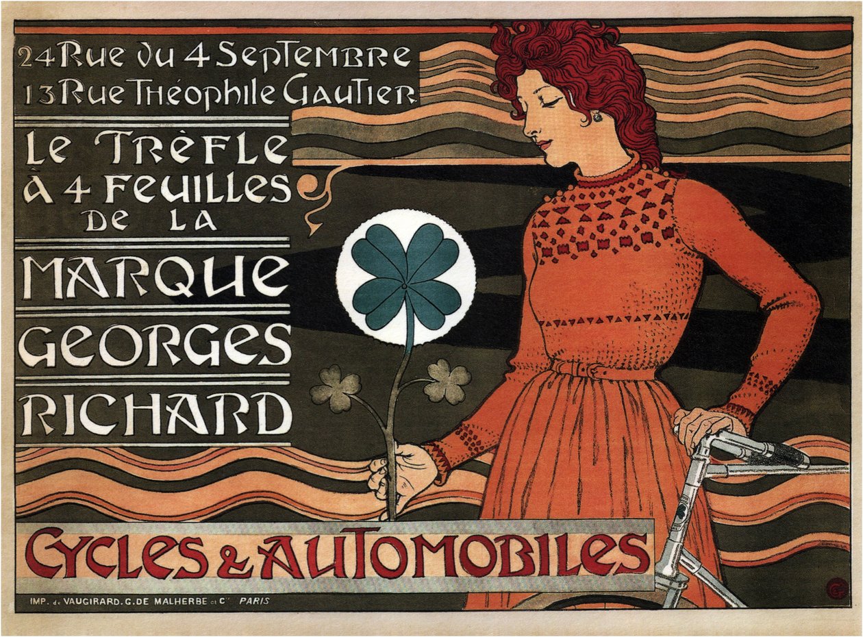 Cycles and Cars Georges Richard, 1899 by Eugene Grasset