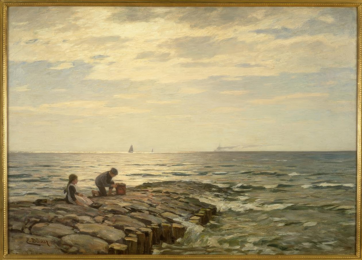 E. Dücker, At the Pier by Eugene Gustav Dücker