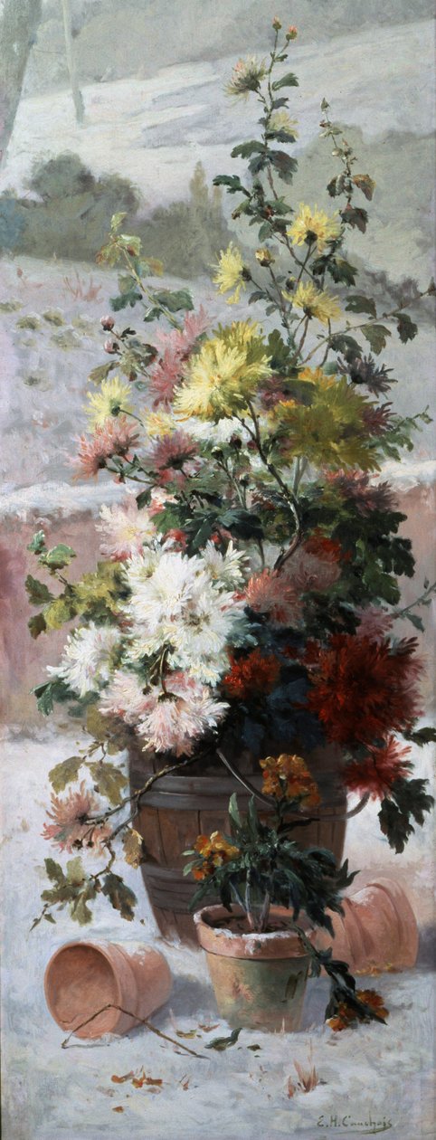 Seasonal Flowers - Winter by Eugene Henri Cauchois
