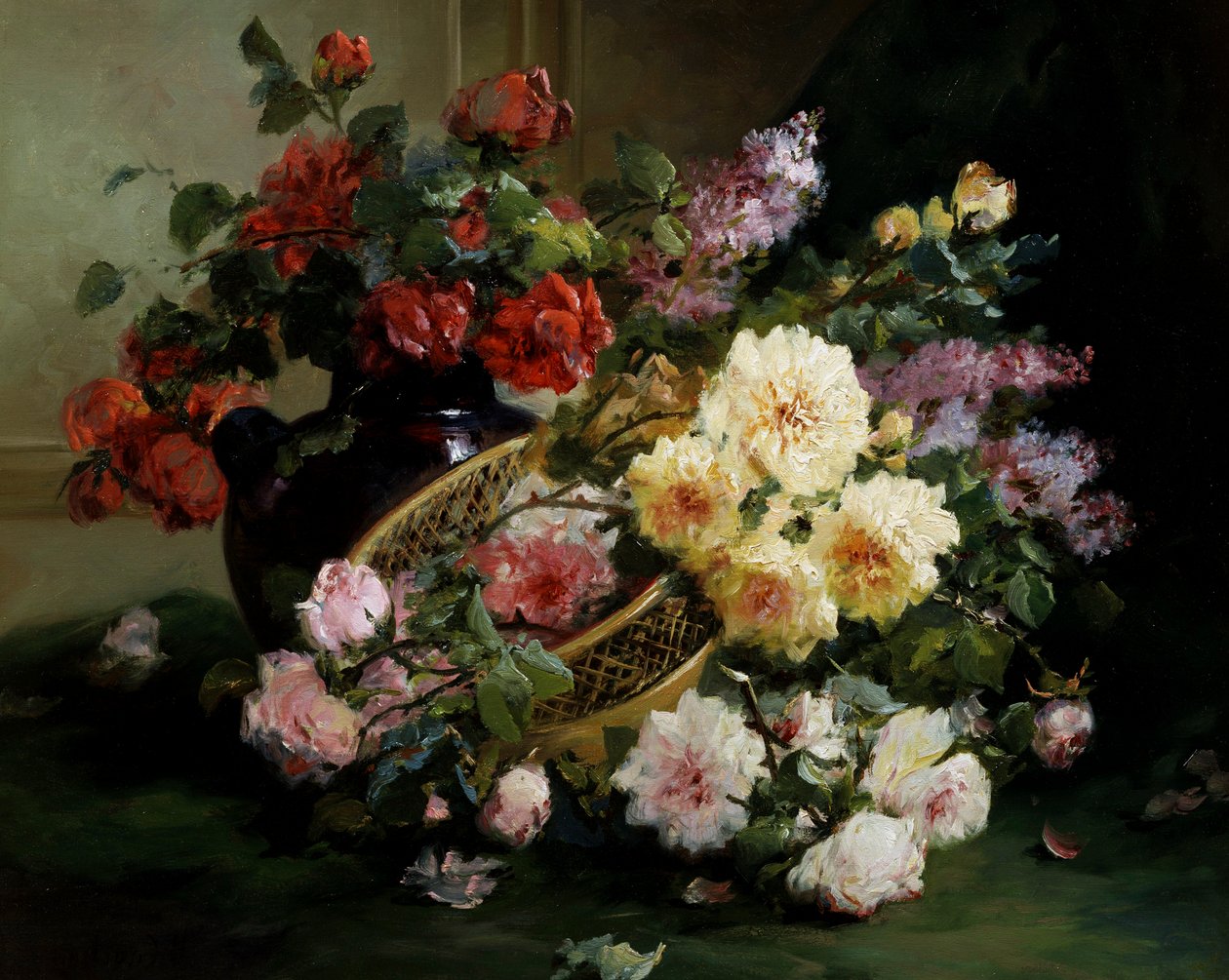 Romantic Flowers by Eugene Henri Cauchois