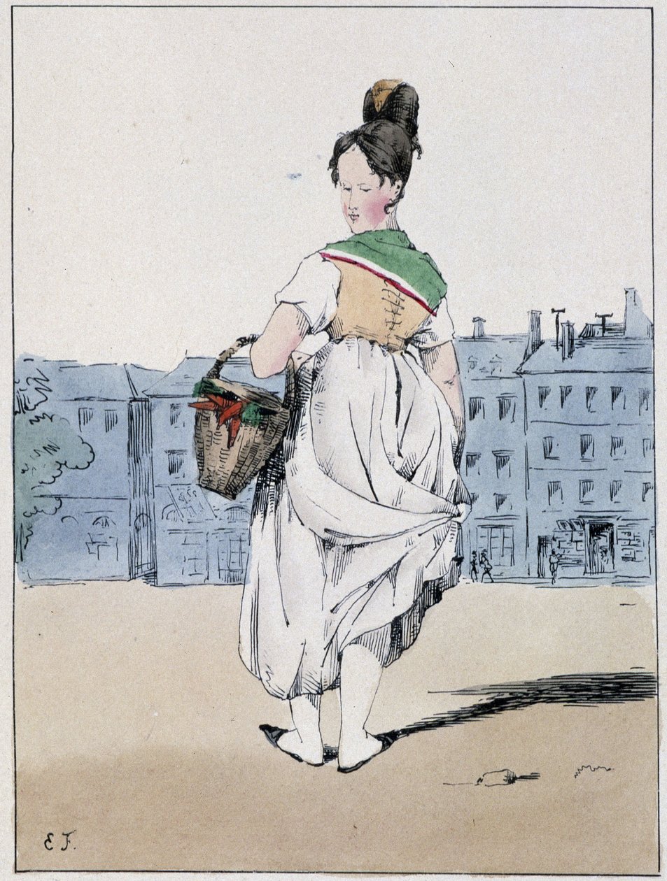 Woman Carrying a Basket, Boulevard de l