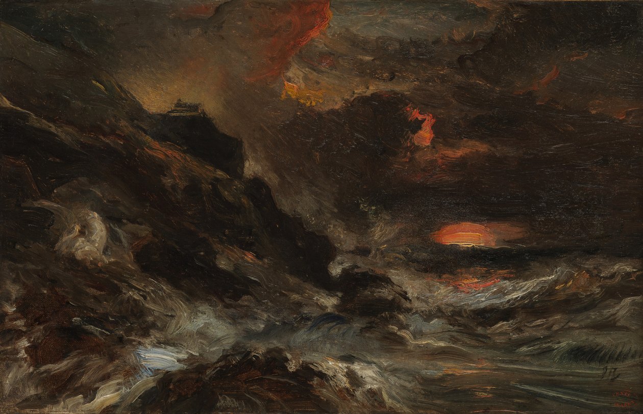 A Storm off the Normandy Coast by Eugene Isabey