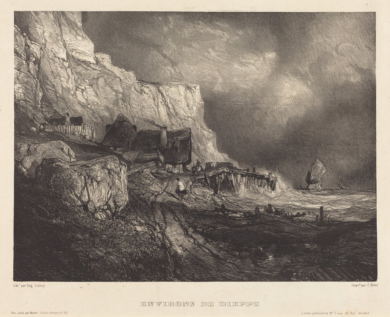 Surroundings of Dieppe by Eugene Isabey