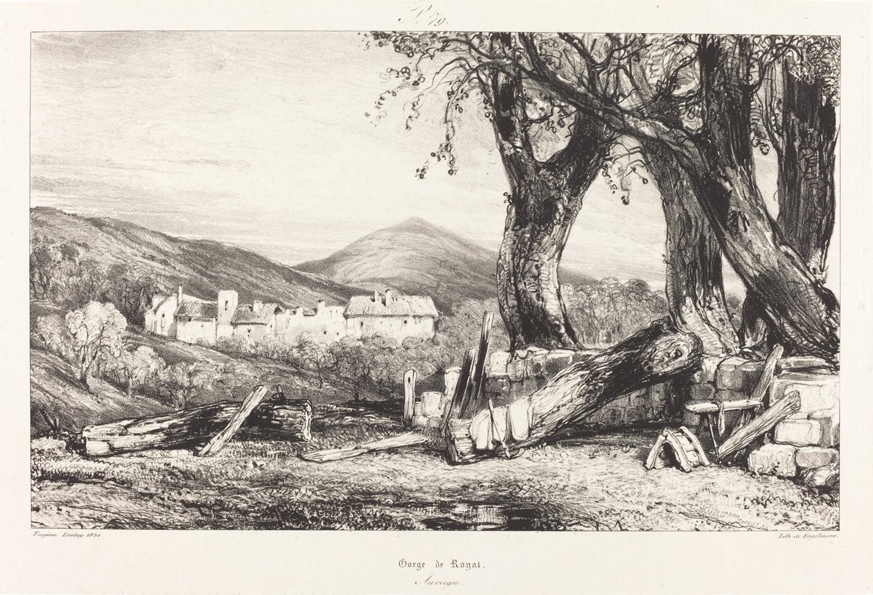 Gorge of Royat, Auvergne by Eugene Isabey