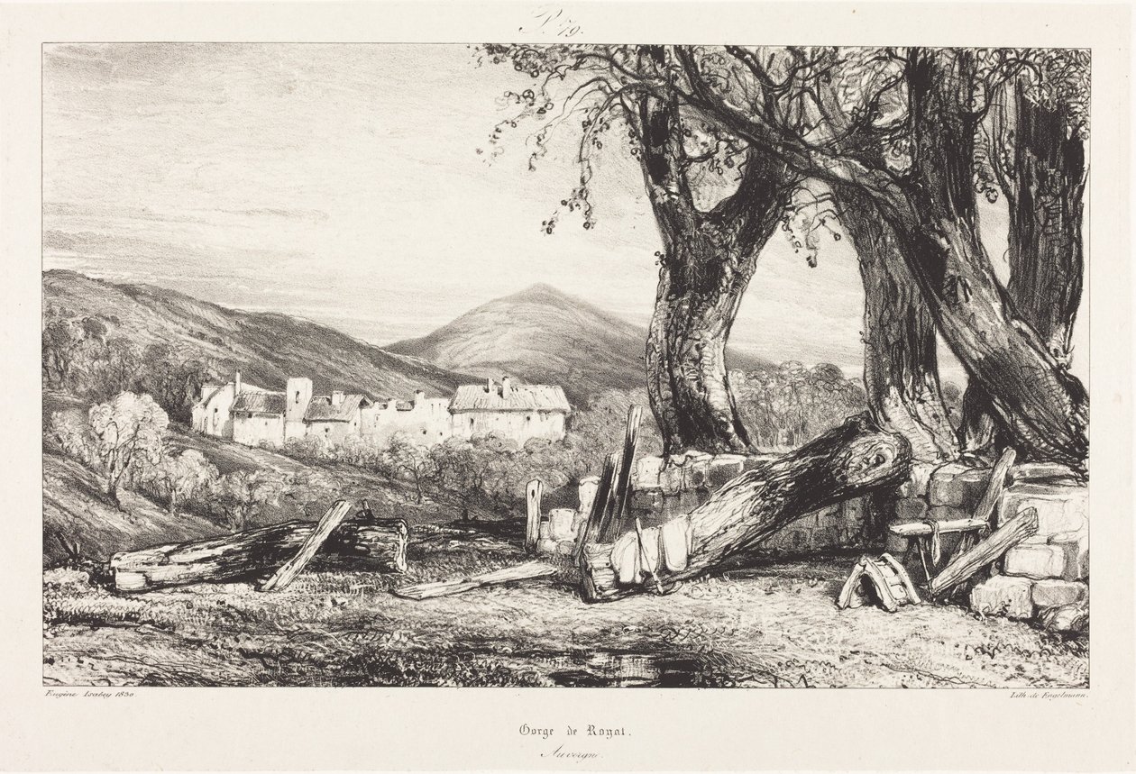 Gorge of Royat, Auvergne by Eugene Isabey