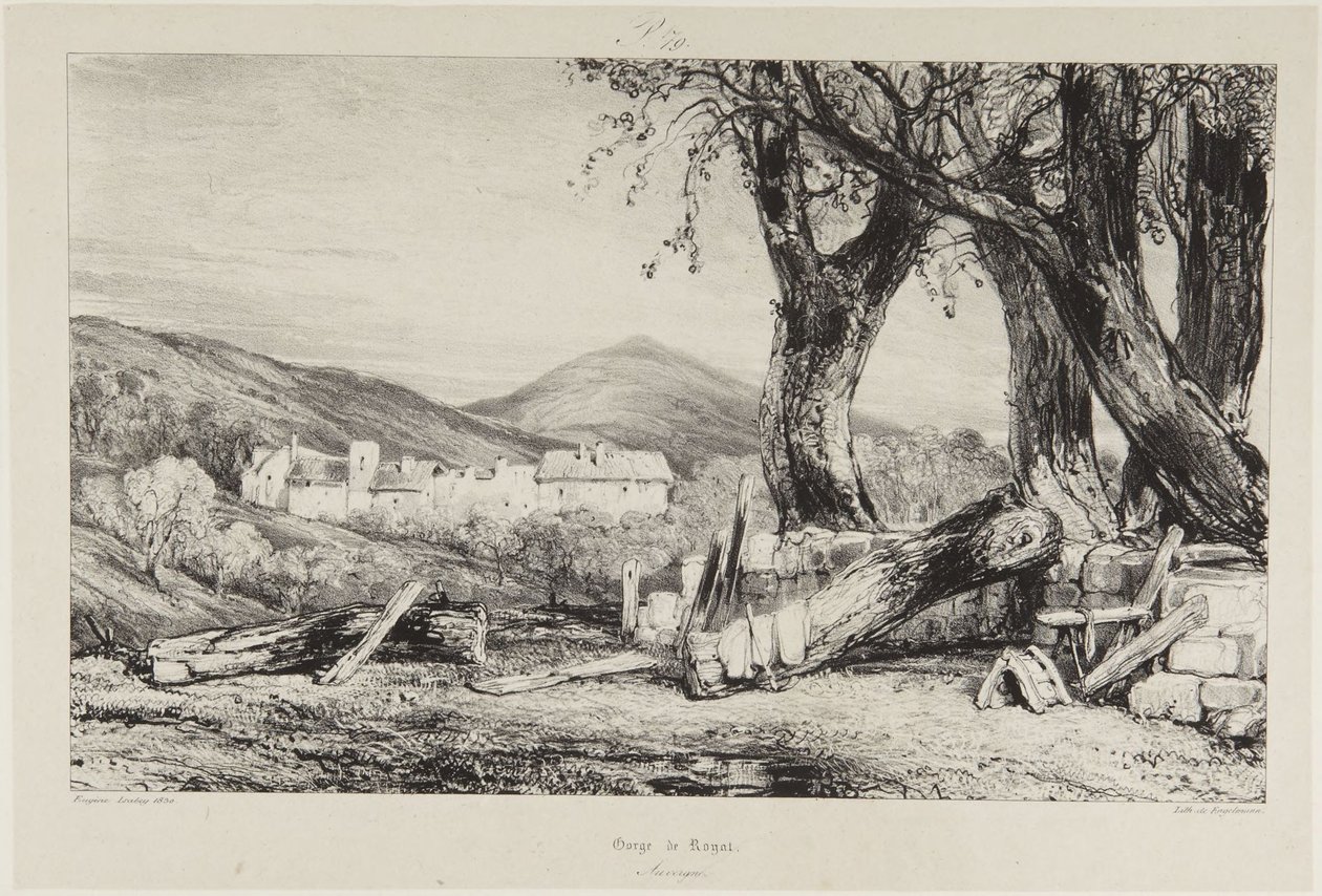 Gorge of Royat, Auvergne by Eugene Isabey