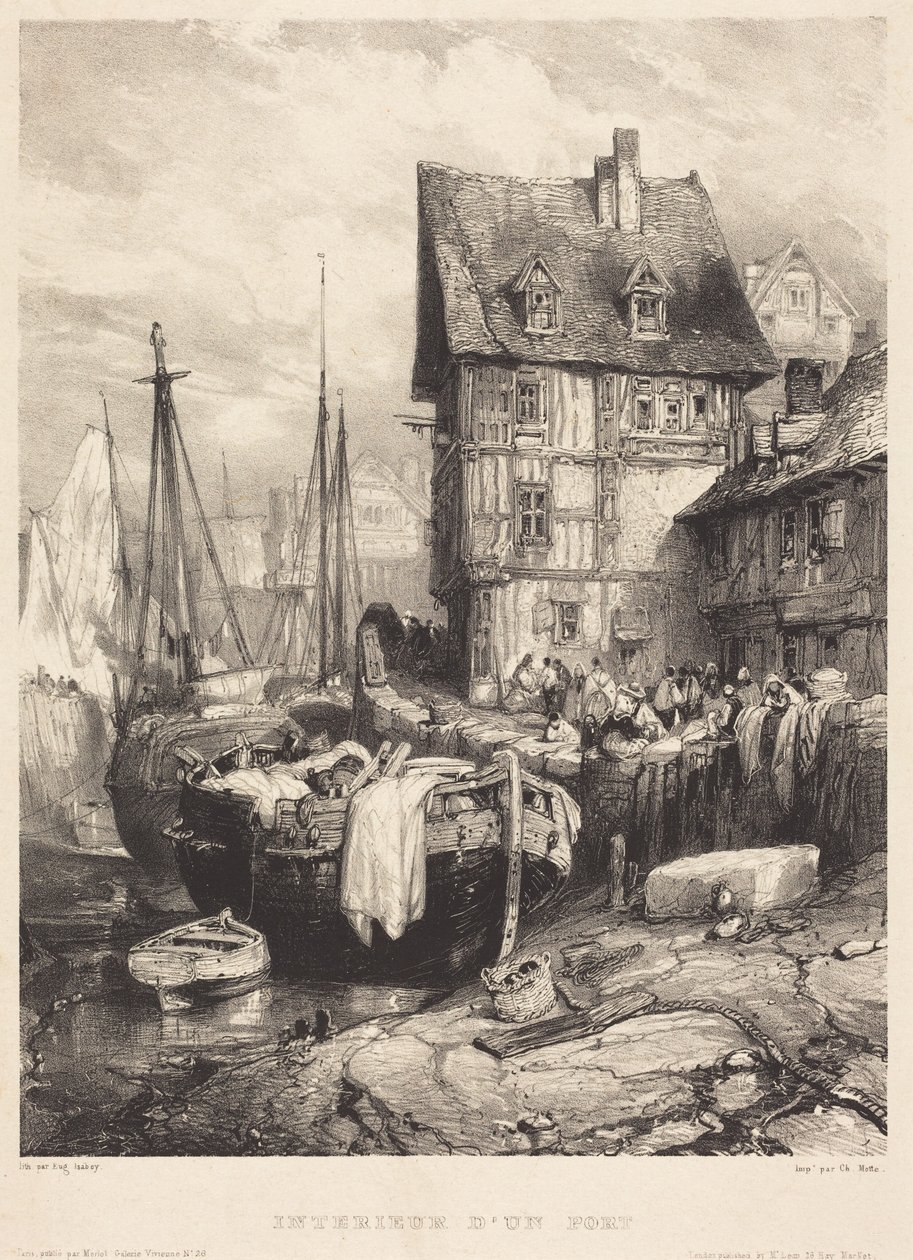 Interior of a Port by Eugene Isabey