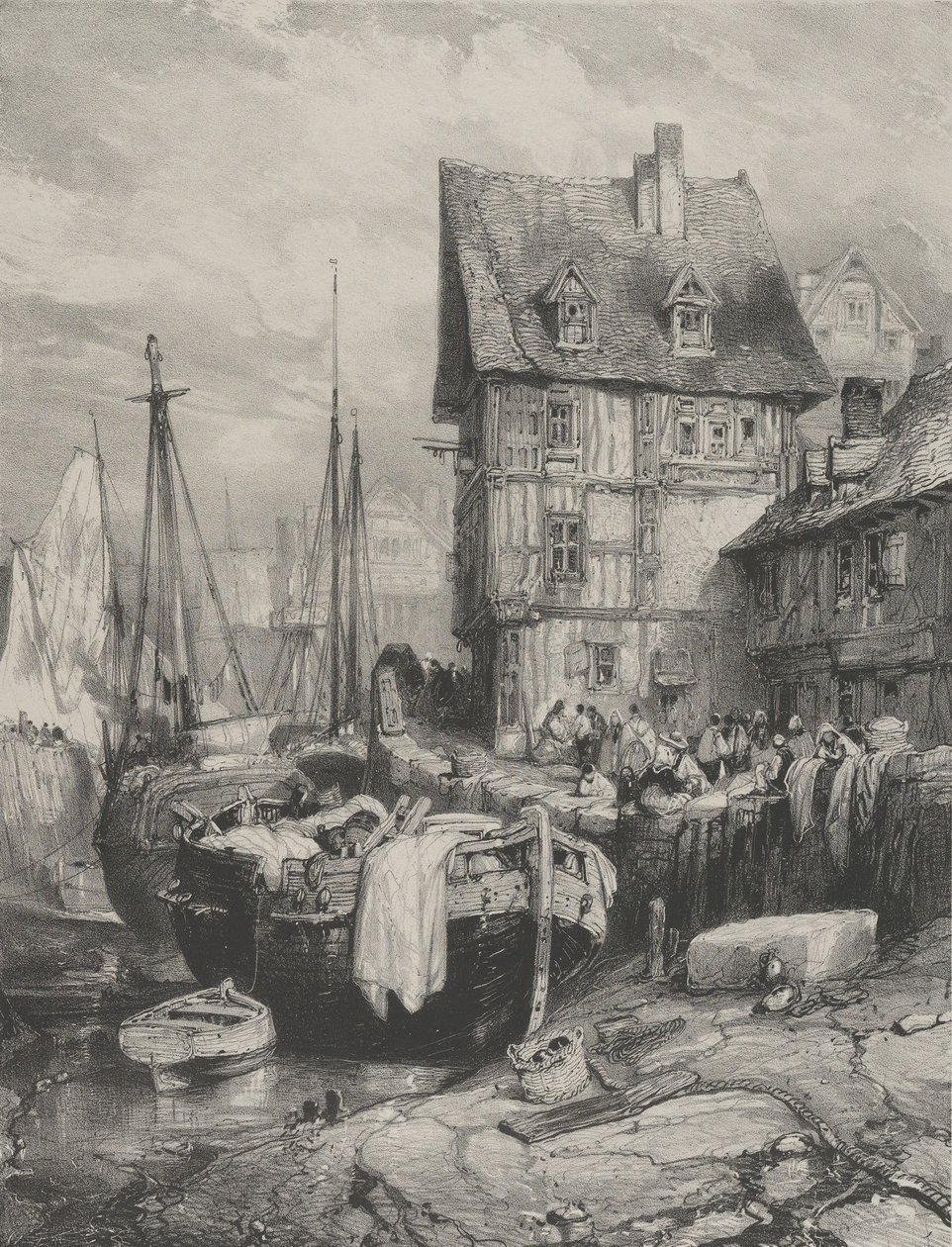 Interior of a Port by Eugene Isabey
