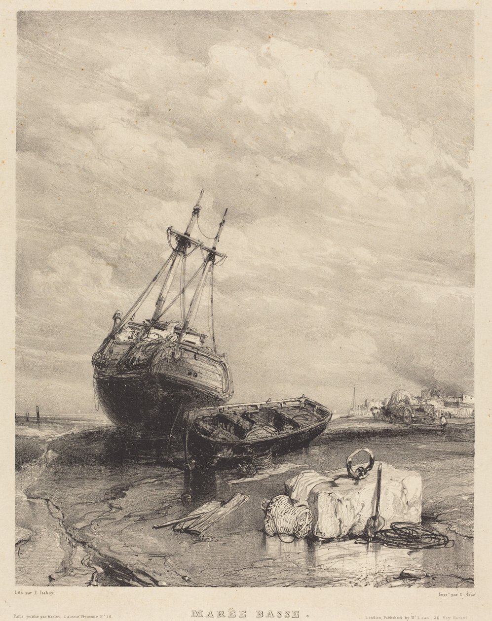 Low Tide by Eugene Isabey