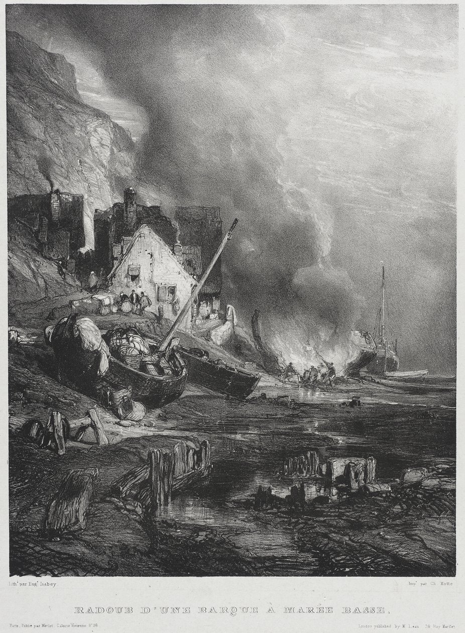 Refitting a Boat at Low Tide by Eugene Isabey