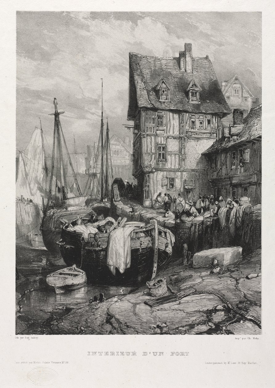 Six Marines: Interior of a Port by Eugene Isabey