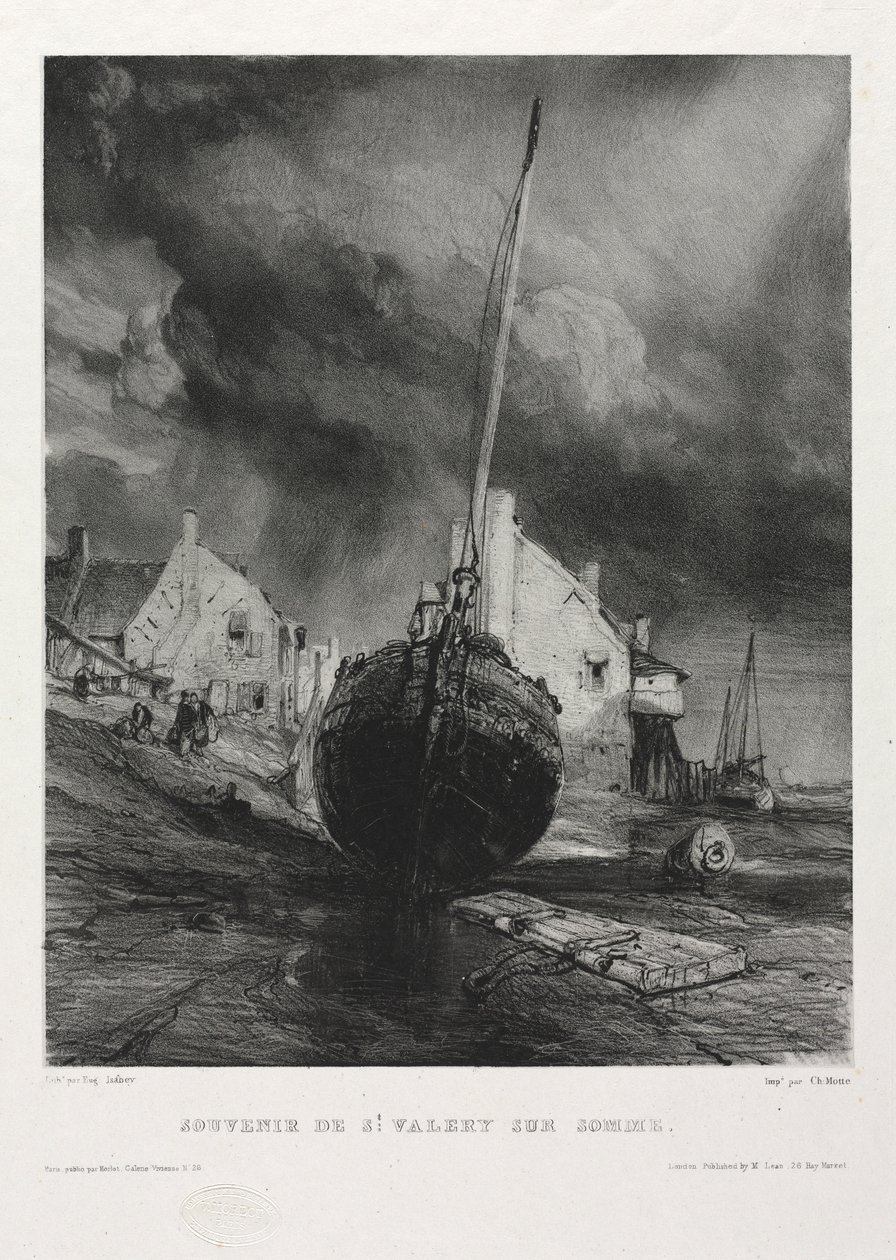 Six Marines: Souvenir Saint Valéry-sur-Somme by Eugene Isabey