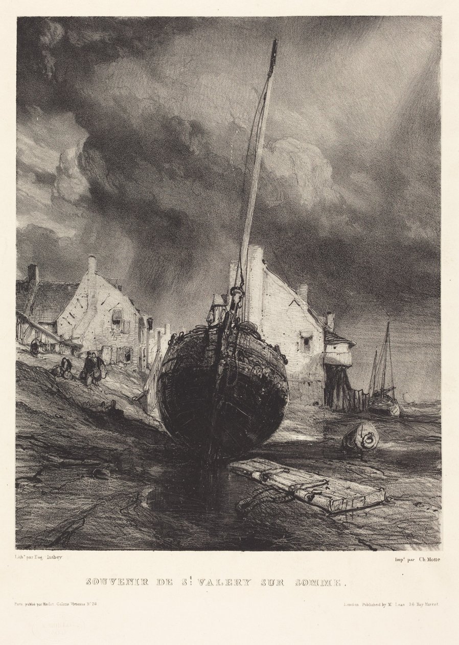 Souvenir of St. Valery sur Somme by Eugene Isabey
