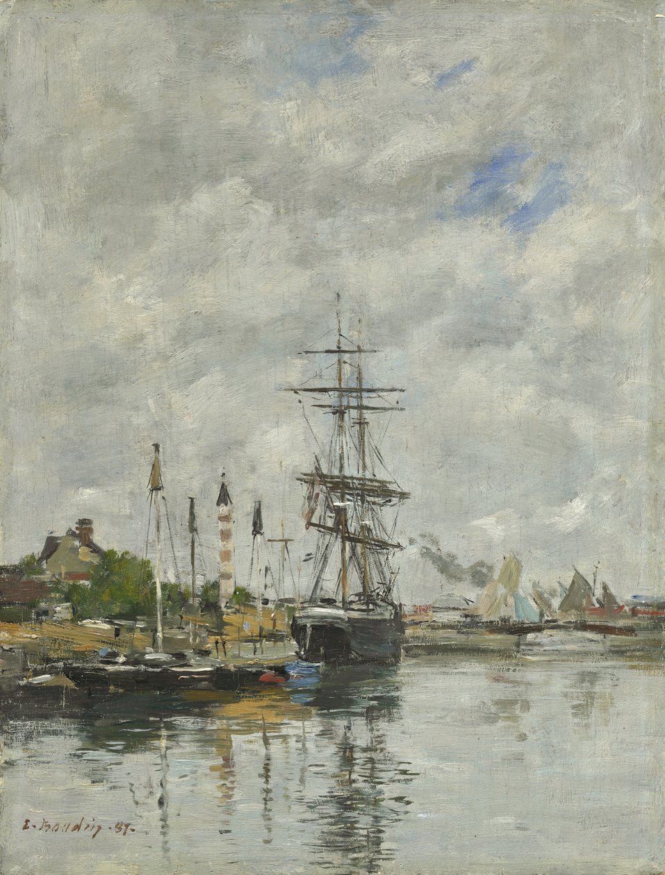 Deauville, the Boat Basin by Eugene Louis Boudin