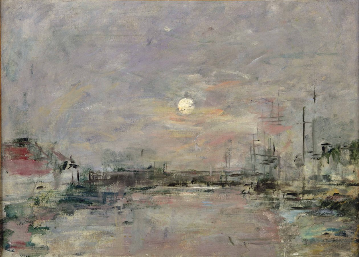 Dusk on the Commercial Dock at Le Havre by Eugene Louis Boudin