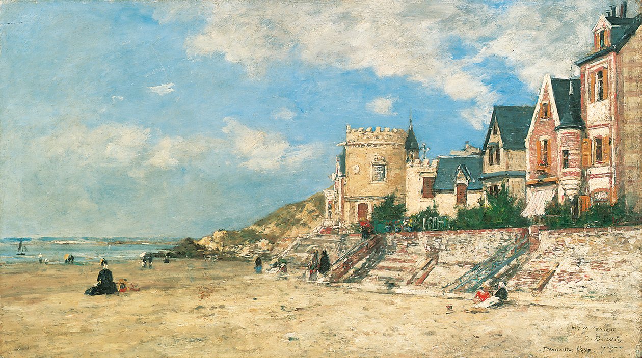Malakoff Tower and the Shore at Trouville by Eugene Louis Boudin
