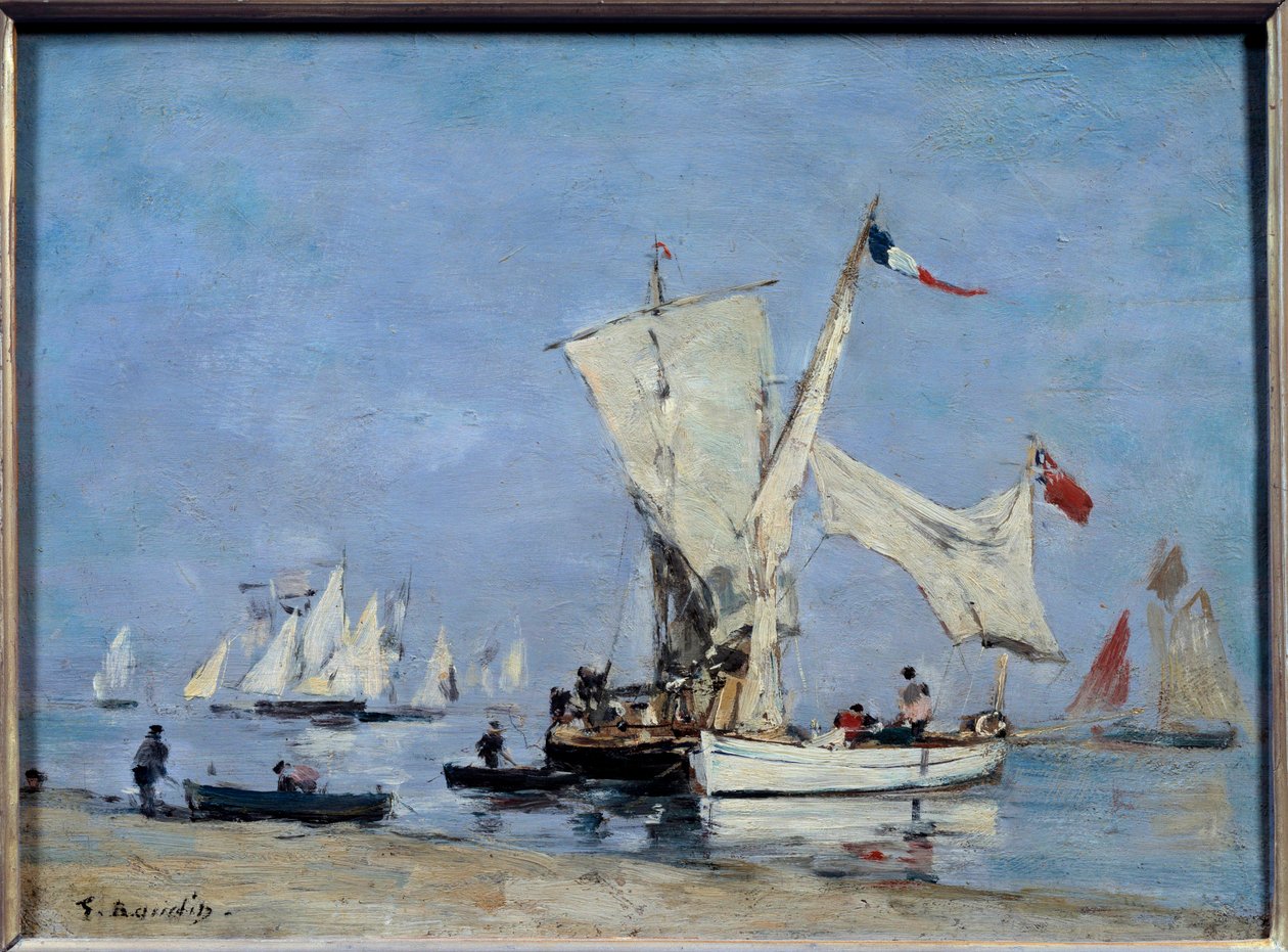 Sailboats by Eugene Louis Boudin