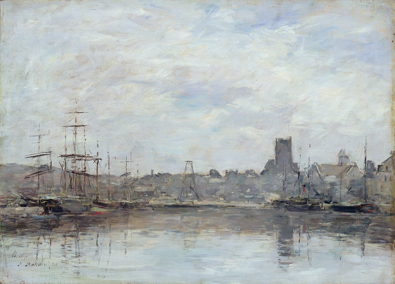 September Morning: Port of Fecamp by Eugene Louis Boudin