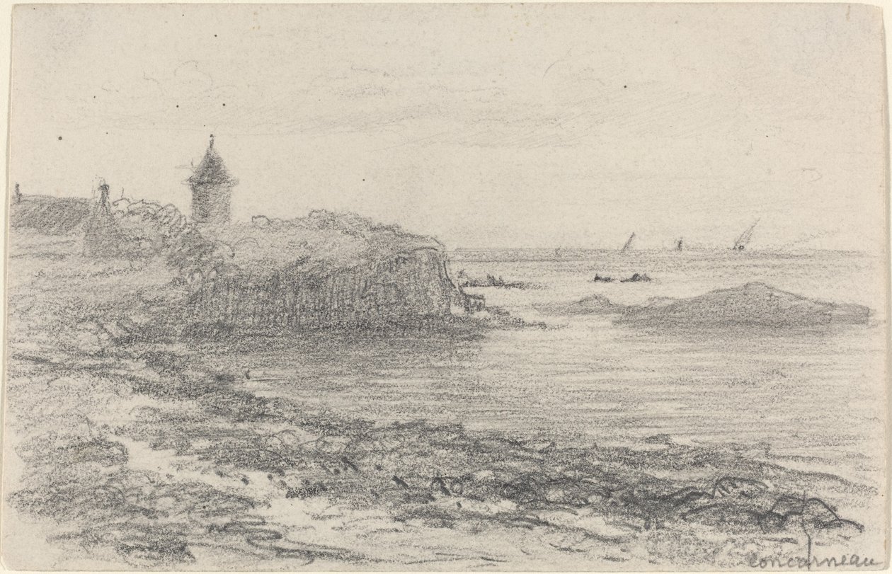 The Coast at Concarneau by Eugene Louis Boudin