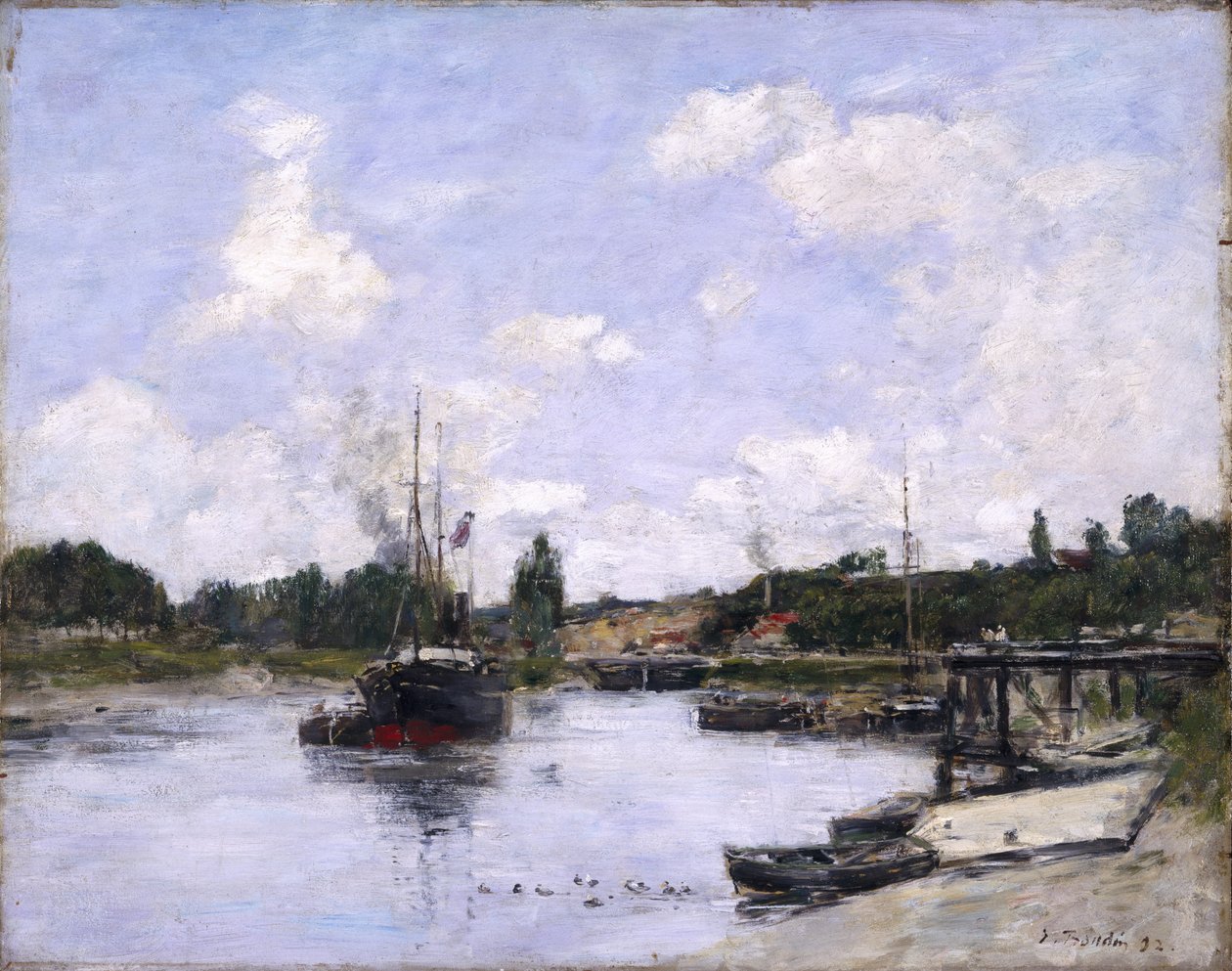 The Port, Saint-Valery-sur-Somme, 1892 by Eugene Louis Boudin