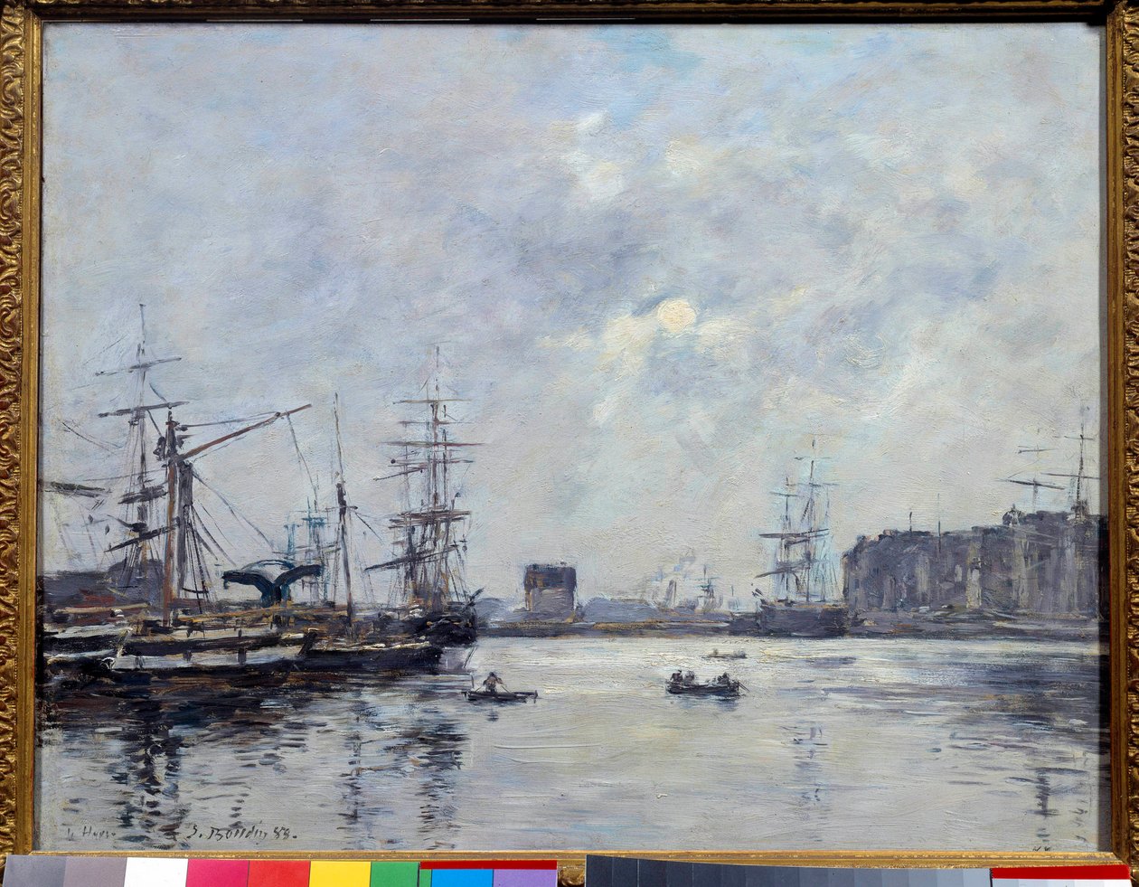 The Port of Le Havre Basin of the Bar by Eugene Louis Boudin