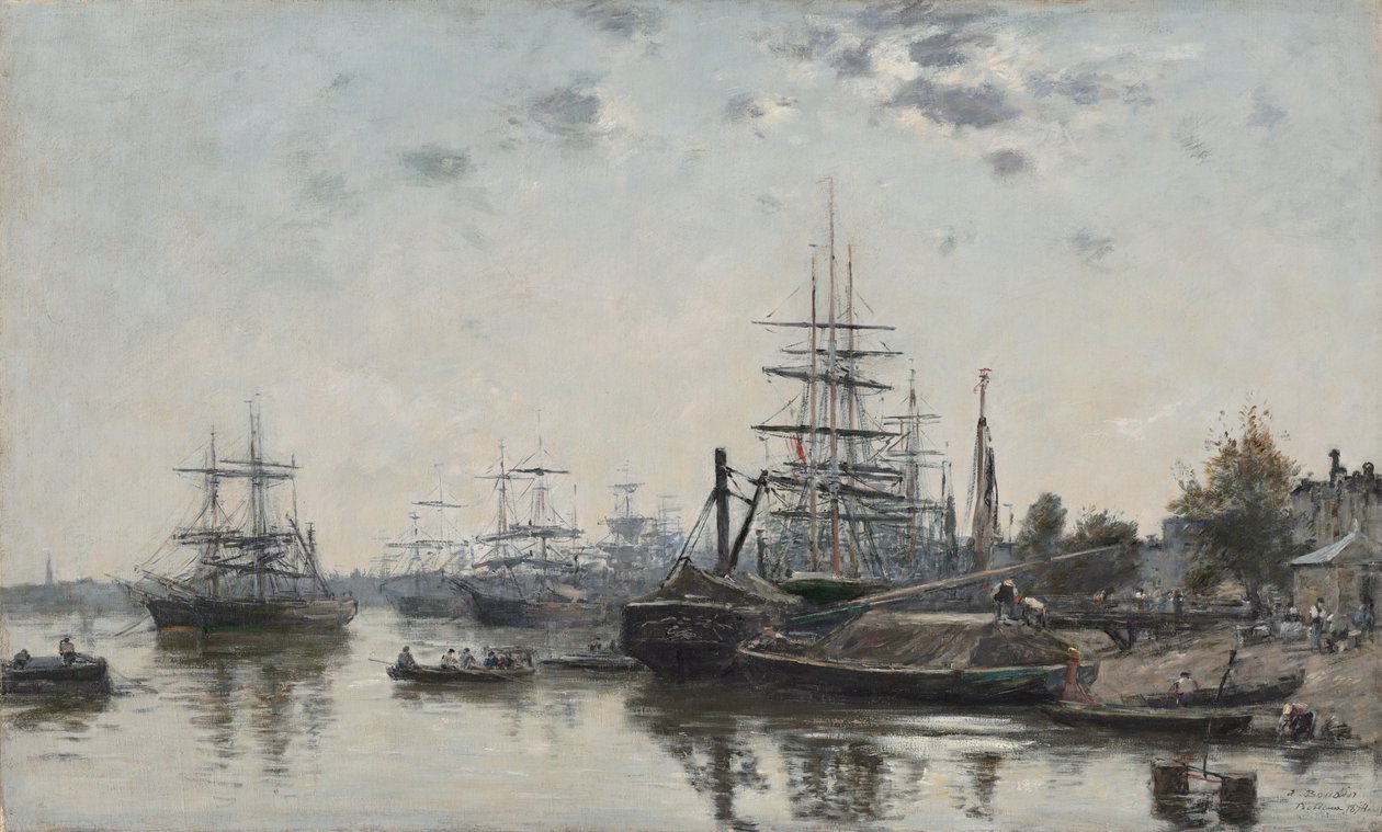View of Bordeaux, from the Quai des Chartrons by Eugene Louis Boudin