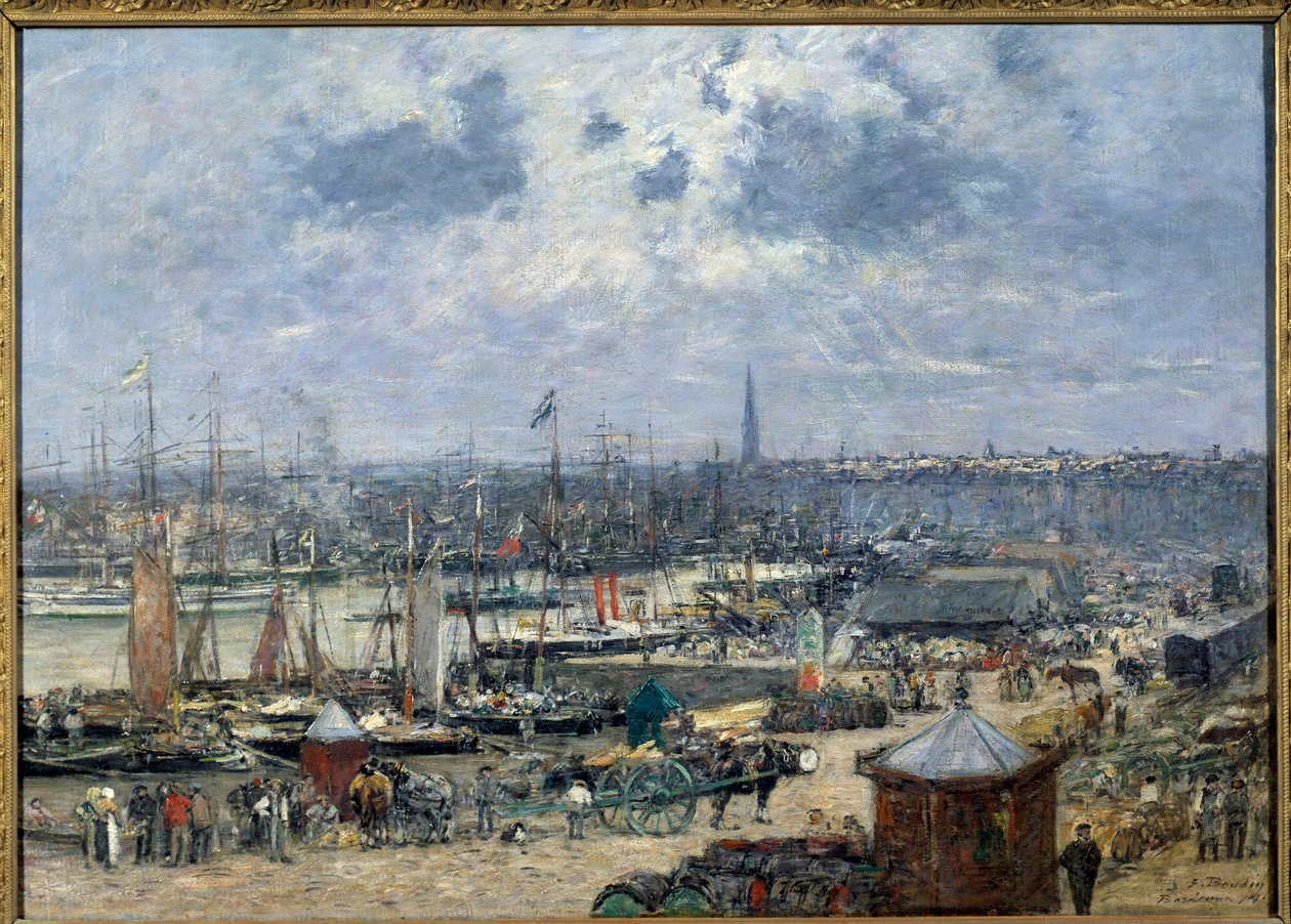 View of the Port of Bordeaux by Eugene Louis Boudin