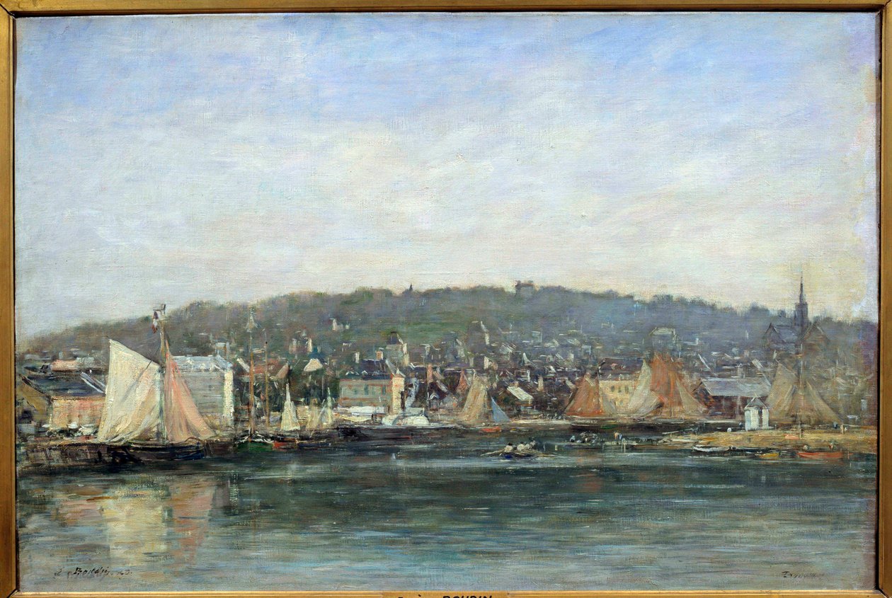 View of the Port of Trouville by Eugene Louis Boudin