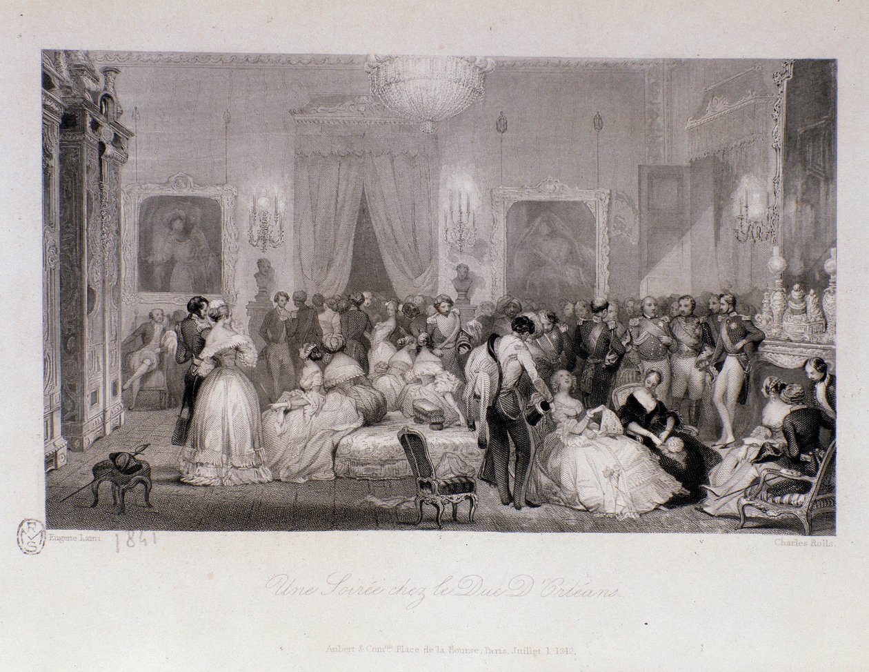 A social evening with the Duke of Orleans (Ferdinand-Philippe or Ferdinand Philippe d