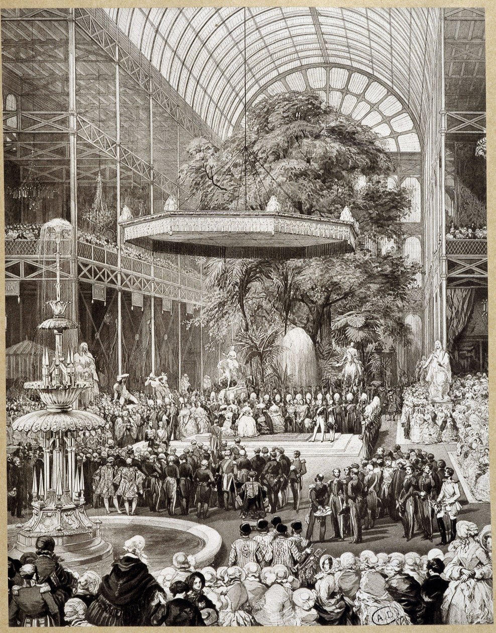 Opening of the 1851 World Exhibition in London by Lami by Eugene Louis Lami