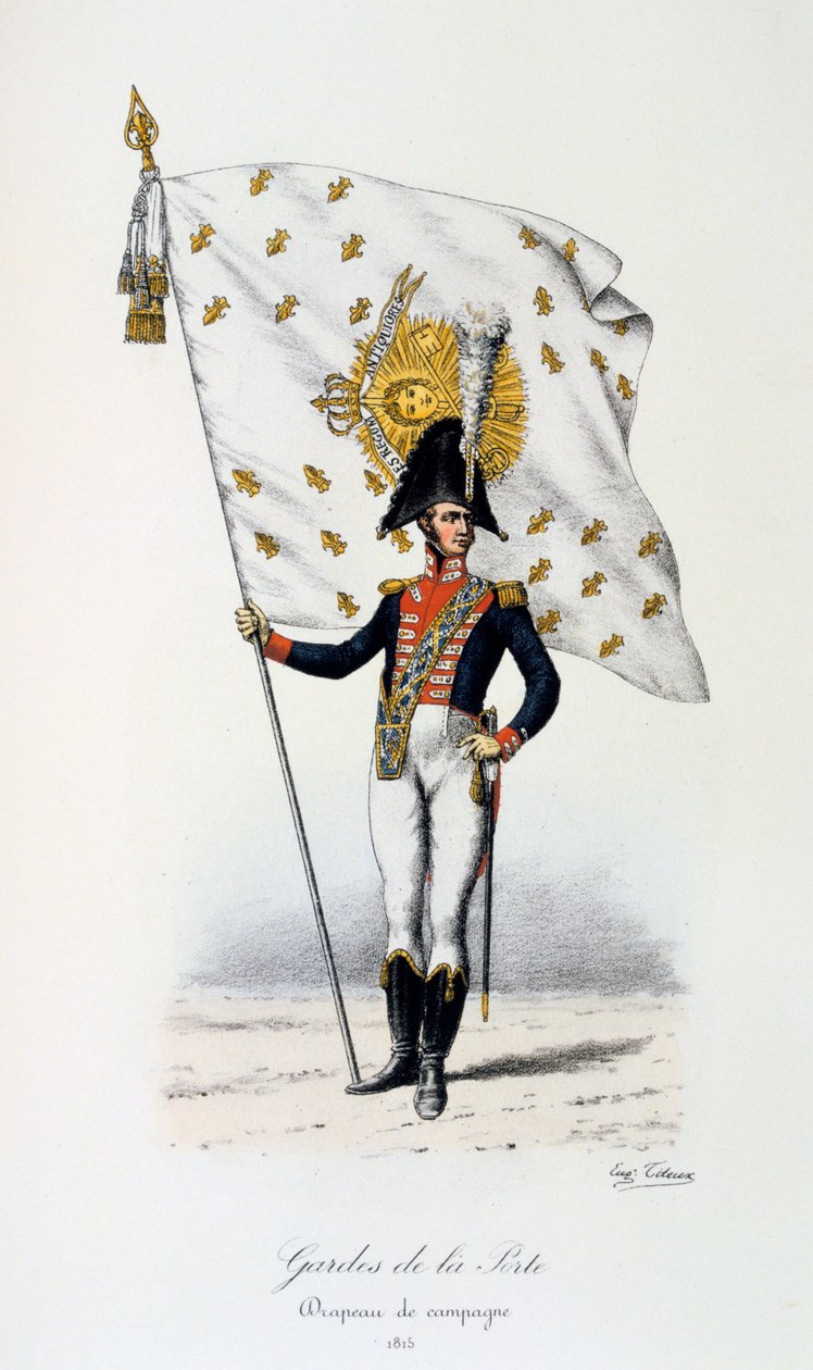 Gardes de la Porte, Campaign Flag, 1815 by Eugene Titeux