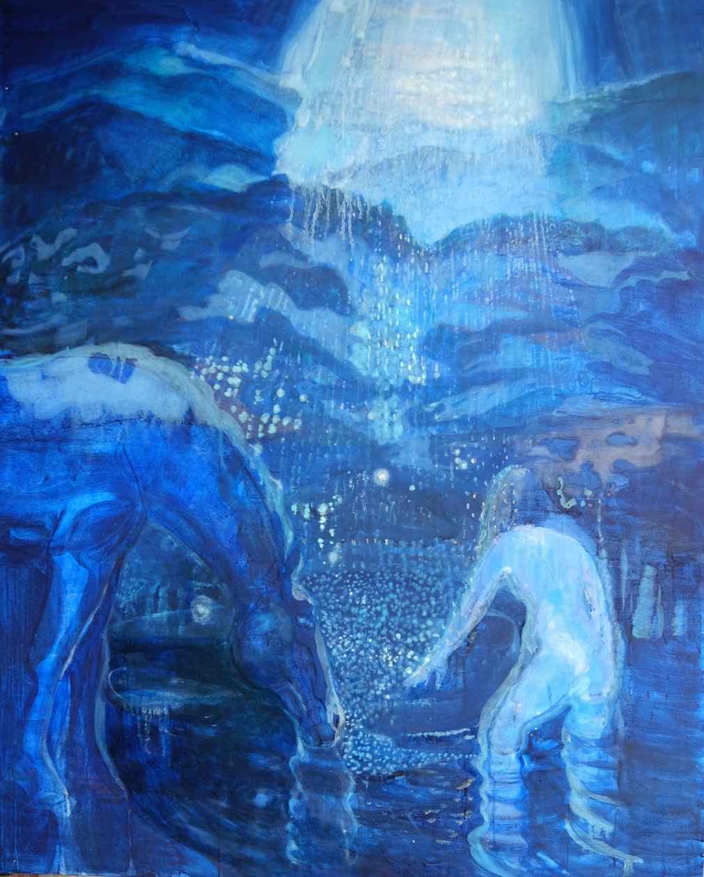 Moon-Night Swim, 2020 by Eugenie Vronskaya
