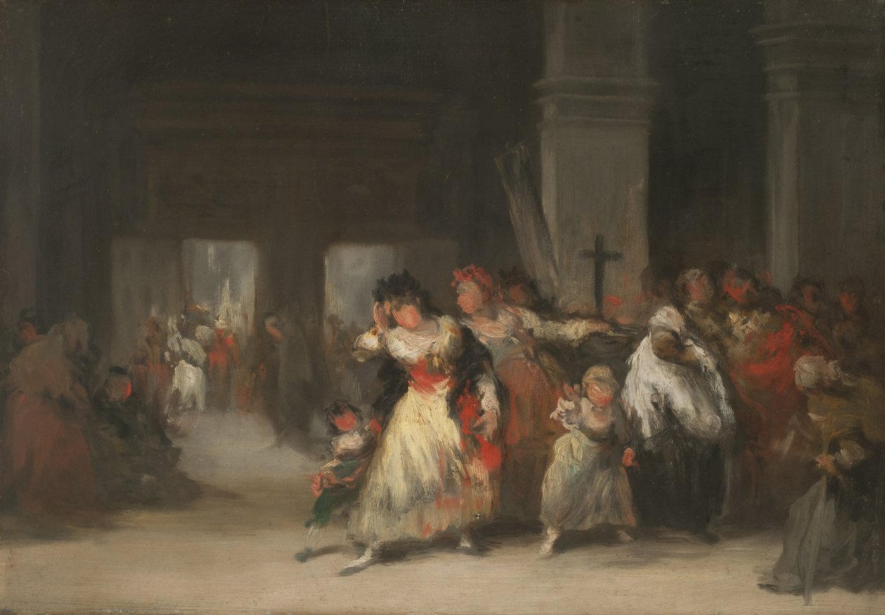 Inside the Church by Eugenio Lucas Velázquez