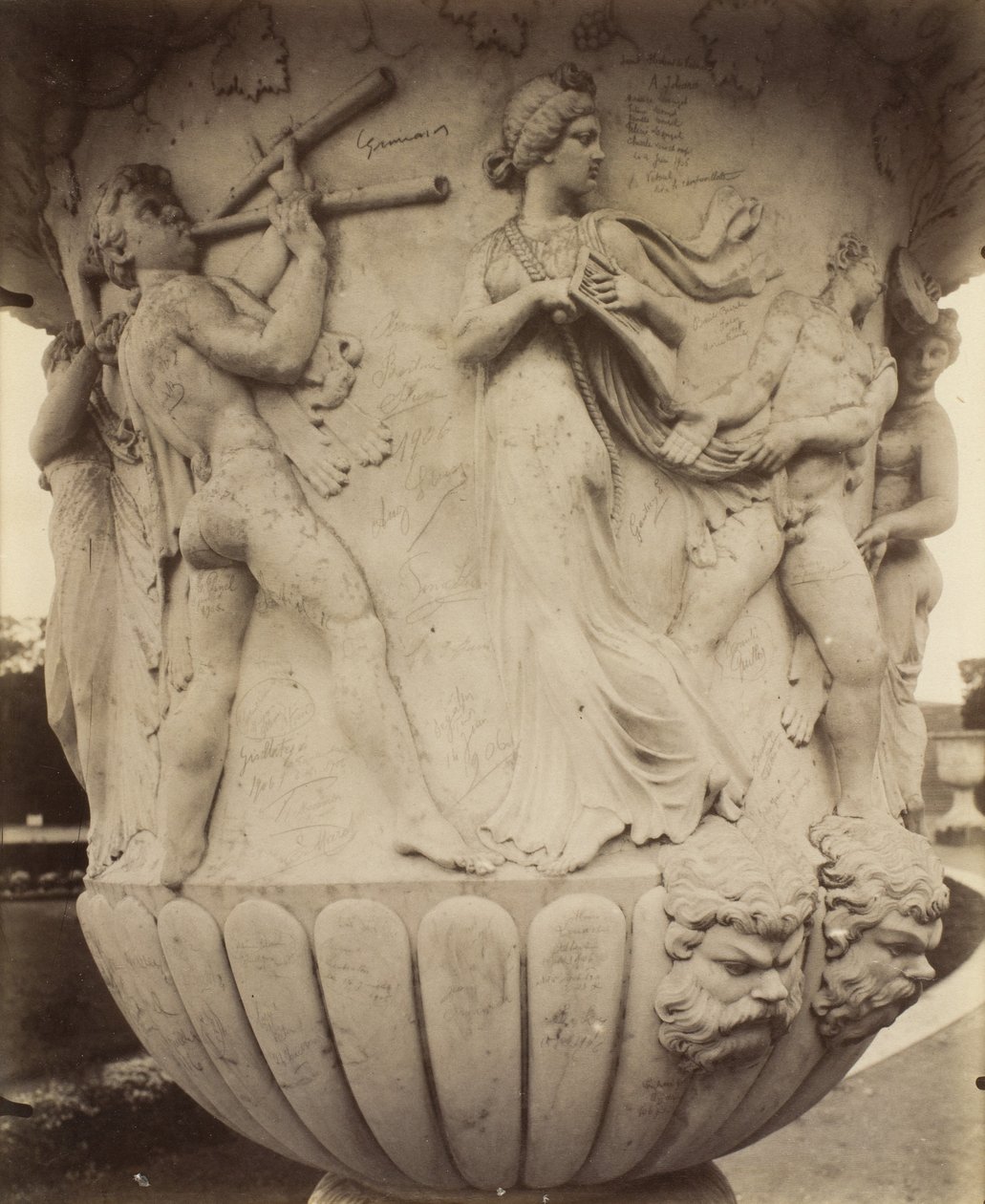 Detail of a Vase at Versailles by Eugène Atget
