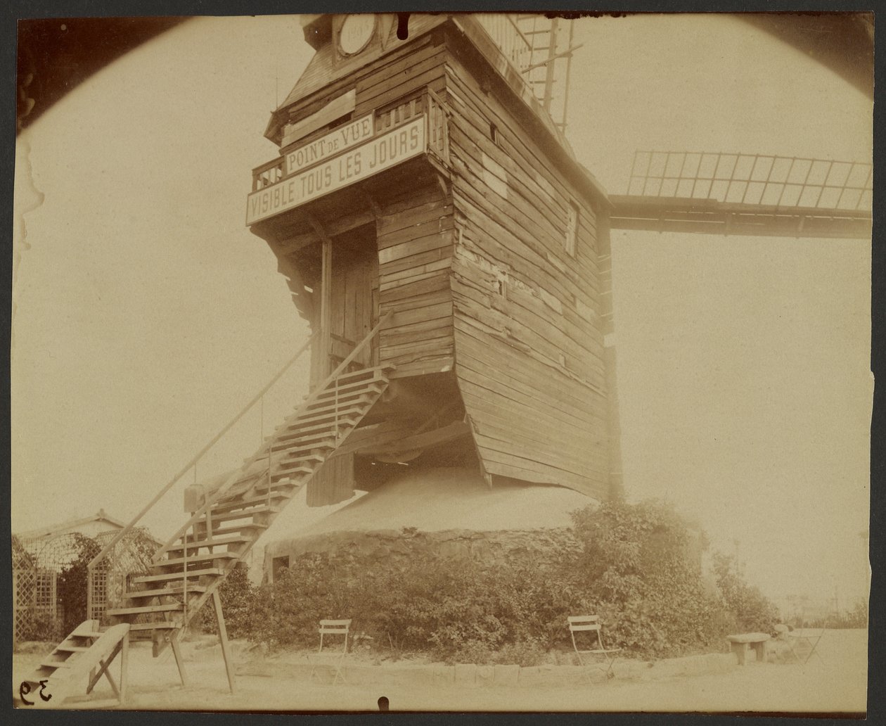 Montmartre, Moulin de la Galette, Rue Lepic by Eugène Atget