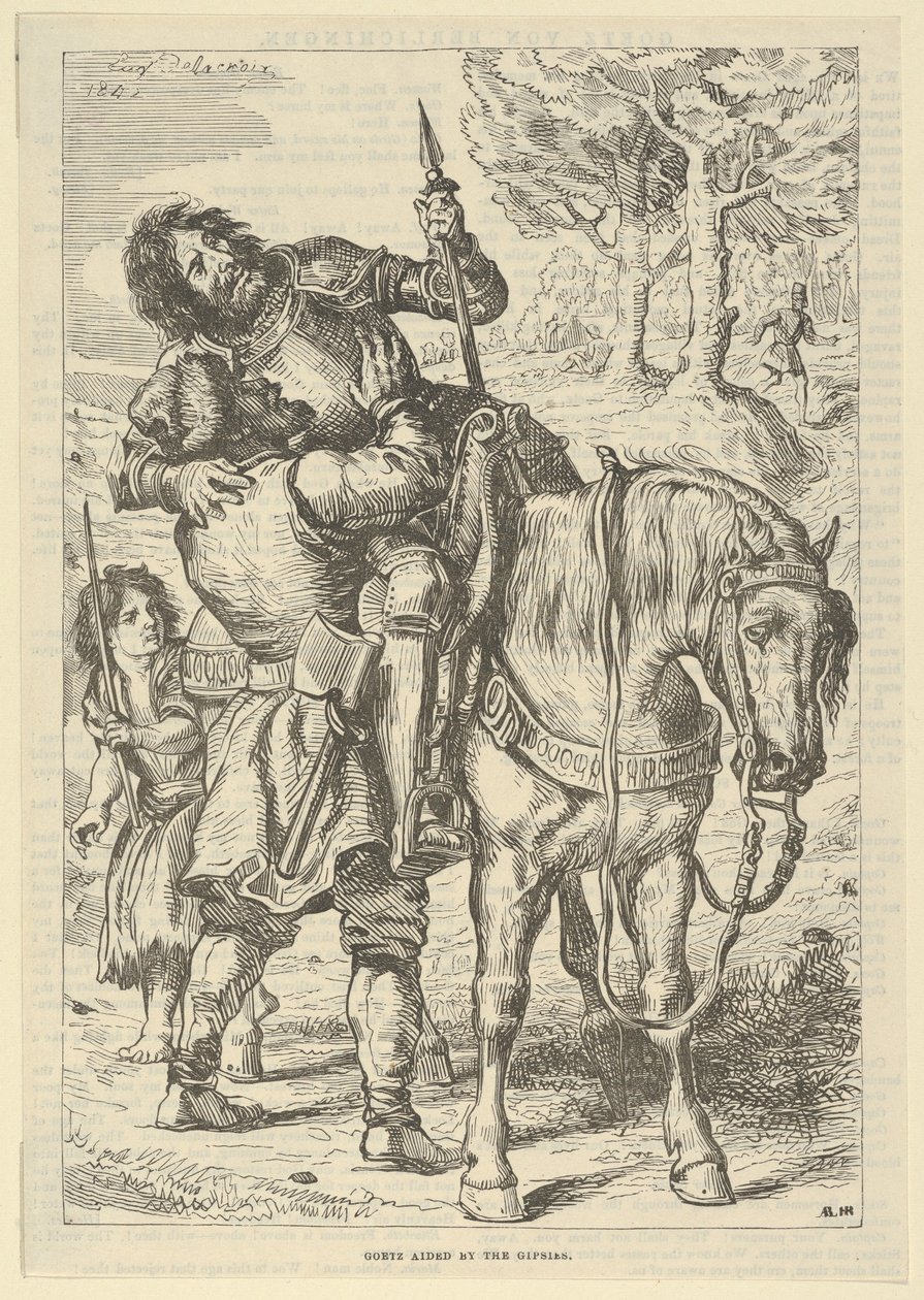 Goetz Aided by the Gypsies by Eugène Delacroix