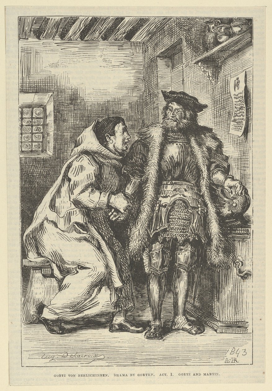 Goetz and Friar Martin by Eugène Delacroix