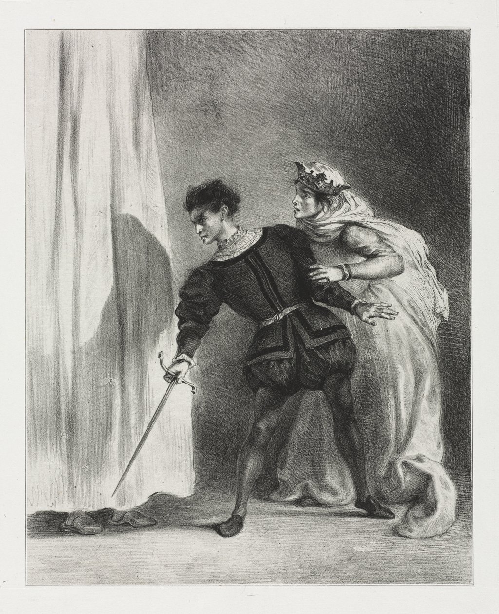 Hamlet: The Murder of Polonius by Eugène Delacroix